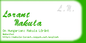 lorant makula business card